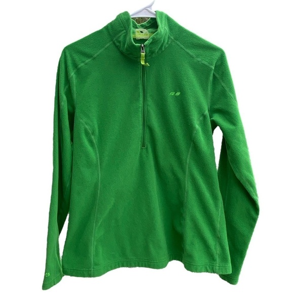 KOPPEN Green Pullover Fleece 1/2 Zip Sweatshirt Activewear womens large - Picture 1 of 6